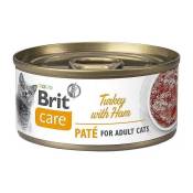 Brit - care cat turkey pate with ham dinde jambon 70