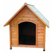 Chalet Chenil Petit 72x76x76x76 cm: Chenil en bois avec pieds réglables et confort thermique modèle Chalet pour chiens