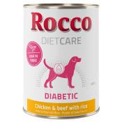6x400g Rocco Diet Care Diabetic poulet, bœuf - Pâtée pour chien