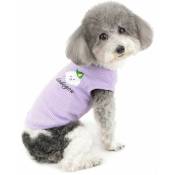 Ahlsen - Chemise pour chiot T-shirt en coton doux vêtements respirants été chiot Chihuahua Yorkshire manteau rayé chat vêtements violet m - purple