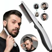 Jalleria - Peigne à lisser la barbe électrique Quick Hair Styler pour les hommes Uk Plug