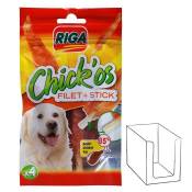 RIGA CHICK'OS filets de poulet + stick x 4 pour chien