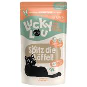 48x 125g Lucky Lou adulte volaille & lapin nourriture pour chat humide