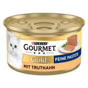 48x85g Gourmet Gold Les Mousselines lot mixte (24 x thon + 24 x dinde) - Sachet pour chat