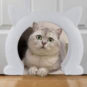 Grande porte intérieure pour chat, porte intérieure XL pour chat, portes pour animaux de compagnie pour chats, chatons et petits chiens (blanc)
