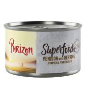 6x140g gibier, hareng, potiron, grenade Superfoods Purizon Boîtes pour chien