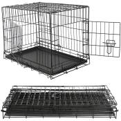 Melko - Cage en fil de fer pour chiens 107 x 70 x 75,5