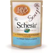 Soupe chat Schesir Thon sauvage et Calmars - 85g