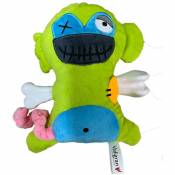 Vadigran - Peluche Scary singe avec os 17.5 cm jouet chien Vert