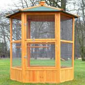 Bb-loisir - Voliere Cage a oiseaux en bois de haute qualite 6 coins 160x123cm Modele Maxi 308