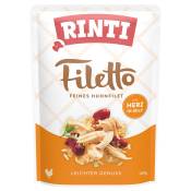 Lot RINTI Filetto en gelée 48 x 100 g pour chien - poulet, cœur