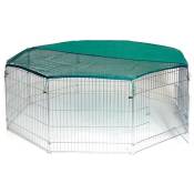 Mediawave Store - 26477 Cage octogonale extérieur avec parasol pour les petits animaux