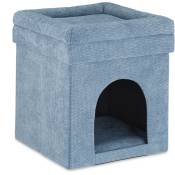 Relaxdays Refuge chat Tabouret, Cachette chats et petits