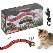 Yozhiqu - Jouet serpent à détection intelligente pour chats, jouet serpent interactif pour chat, jouet électronique Intelligent avec câble usb,