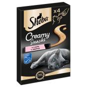 4x12g Sheba Creamy Snacks saumon - Friandises pour