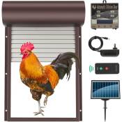Gotrays - Porte de cage de poulet automatique solaire, porte de cage de poulet avec panneau solaire et télécommande. Tout en aluminium résistant aux