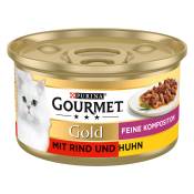Lot Gourmet Gold Alliance Raffinée 48 x 85 g pour chat - bœuf, poulet