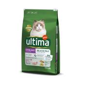 7,5kg Ultima Stérilisé / Boules de poils pour chat - Croquettes pour chat