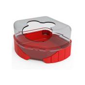 1 maison de toilette pour petits rongeurs Rody3 couleur rouge taille 14.3 cm x 10.5 cm x 7 cm . pour rongeur. Zolux Rouge
