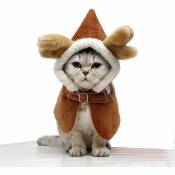 Chien chat Cosplay Costumes de cerf, manteau chaud