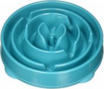 Outward Hound Fun Feeder Slo-Bowl - Gamelle d'alimentation lente anti-glouton pour chien - taille L/normal - turquoise