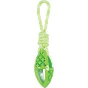 Animallparadise - Jouet pour chien ovale en tpr et corde longueur 27.5 cm, vert, Vert
