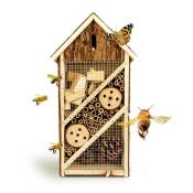 Hôtel à insectes - Blumfeldt Bambuswald - Abri pour abeilles et insectes - 19,5 x 10 x 37 cm - En bois