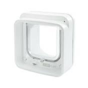 Chatiere a Puce électronique Connecté - Blanc - 142 mm x 120 mm (Livré sans le Hub) - Sureflap