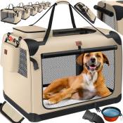 LOVPET® Boîte pour chien Boîte de transport pour chien pliable avec écuelle Sac de transport Boîte de transport pour animaux domestiques Chiens et