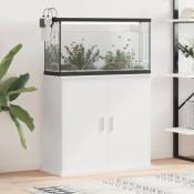 Meuble Blanc Pour aquariums de 80 X 30 cm. 2 Portes Support solide et stable pour aquariums - Blanc
