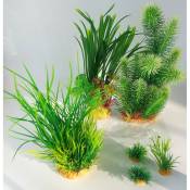 Déco plantkit idro n°3 plantes artificielles 6 pieces h 28 cm décoration d'aquarium Zolux Multicolor