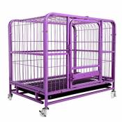 ZAQI Cage Chien Mobile Pink Dog Crate - Maison pour
