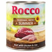 6x800g Menu d'été bœuf poulet riz Rocco - Aliment