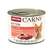 Lot animonda Carny Kitten 12 x 200 g pour chaton - bœuf, dinde