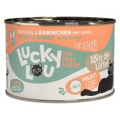 6x200g Lucky Lou Lifestage Adult volaille & lapin nourriture pour chat humide
