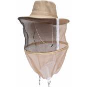 Linghhang - Chapeau d'apiculture avec voile, chapeau anti-moustique, masque de tête d'apiculteur