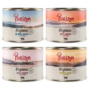 Lot Purizon Organic bio 12 x 200 g pour chat - sans céréales - lot mixte (4 saveurs)