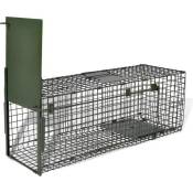 Attrape à animaux Cage piège pour animaux chats chiens lapins avec 1 porte -PAI