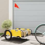 Vidaxl - Remorque de vélo cargo jaune tissu oxford