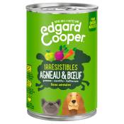 6x400g Edgard & Cooper Adult sans céréales agneau, bœuf - Pâtée pour chien