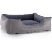 Lit pour chien Beddog TEDDY,canapé,coussin, panier corbeille lavable avec bordure:L, rock-flow (gris/gris)