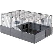 Multipla Cage modulable pour lapins et cochons d'inde. Accessoires inclus.. Variante multipla - Mesures: 107.5 x 72 x h 50 cm - - Ferplast