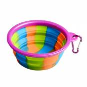 SYQY 9 Colors Camouflage Pet Bowl with Buckle Water