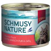 12x185g poisson sébaste pur Schmusy Nature - Nourriture pour Chat