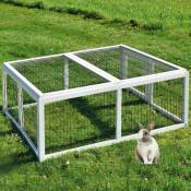 Bb-loisir - Cage Clapier á lapins Rabbit Run xl extérieur- Cage Mobile -Couleur Blanc 403