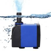 Pompe à eau submersible multifonctionnelle, 25 w 1500 L/h AC220-240V, pour aquariums, étangs, fontaines de jardin, systèmes hydroponiques - blue