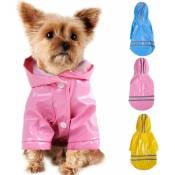 Serbia - Manteau de pluie pour chiot en plein air avec capuche vestes imperméables pu imperméable réfléchissant pour chiens chats vêtements vêtements