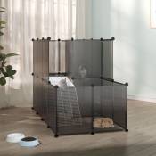 Vidaxl - Cage pour petits animaux Noir 142x74x93 cm