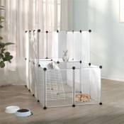 vidaXL Cage pour petits animaux Transparent 142x74x93