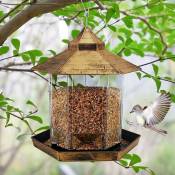 Mangeoire à oiseaux sauvages suspendue Gazebo Mangeoire à oiseaux Décoration extérieure - Parfait pour attirer les oiseaux sur la cour extérieure du